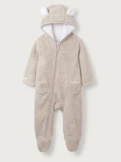 The White Company Pebble Fleece Romper Natural Hot