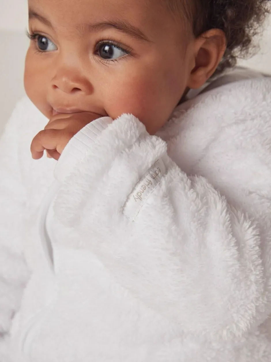 The White Company Pebble Fleece Romper White Online