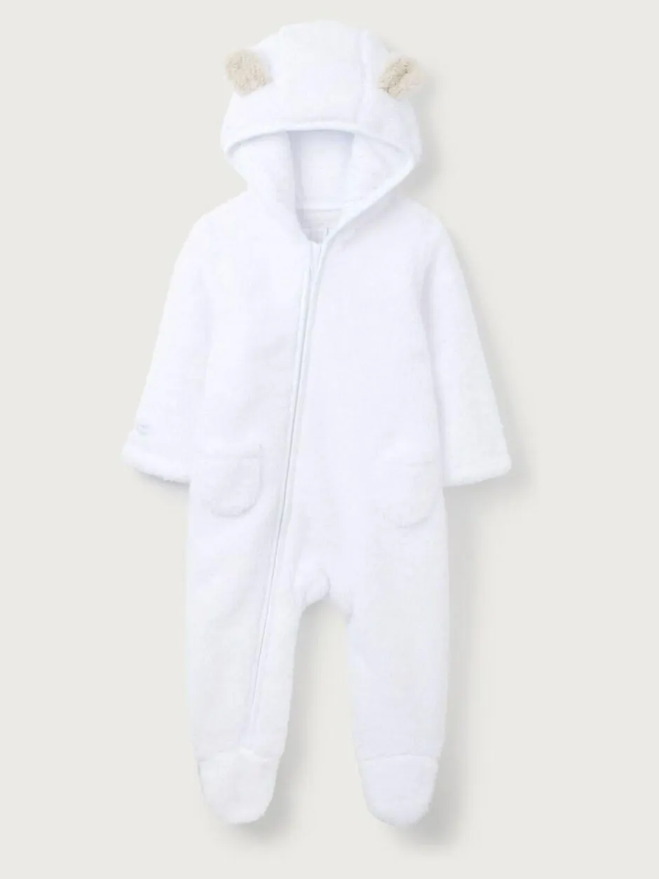 The White Company Pebble Fleece Romper White Online