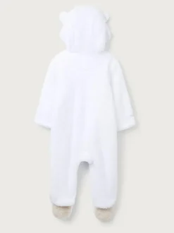 The White Company Pebble Fleece Romper White Online