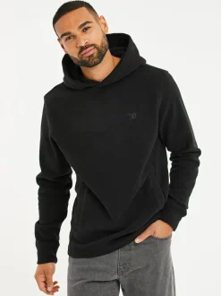 Threadbare Microfleece Overhead Hoodie Black Best