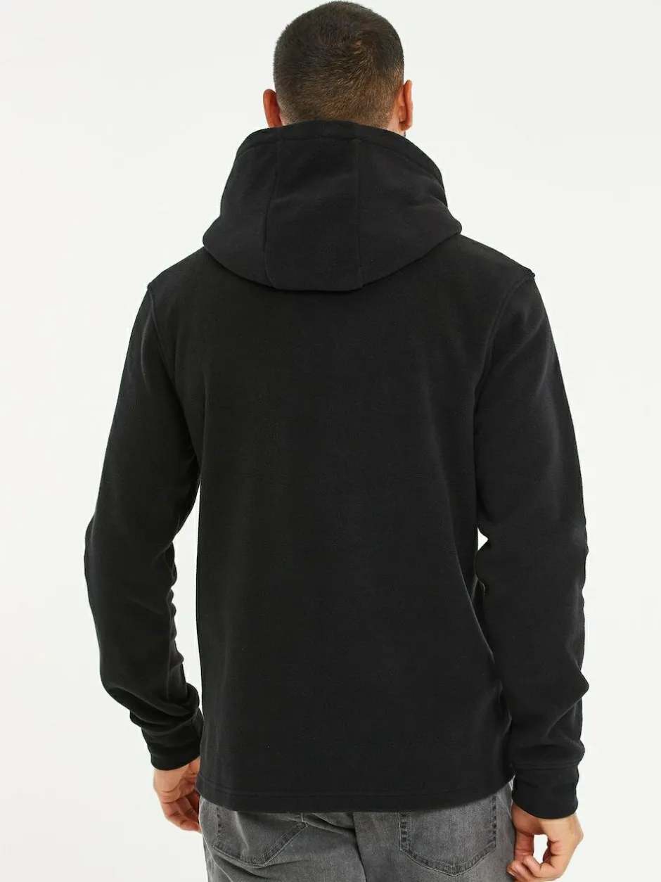 Threadbare Microfleece Overhead Hoodie Black Best