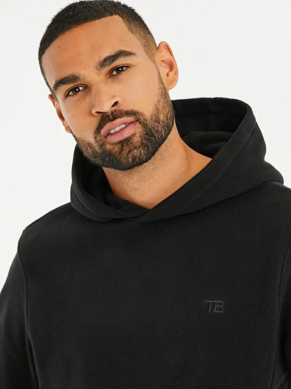 Threadbare Microfleece Overhead Hoodie Black Best