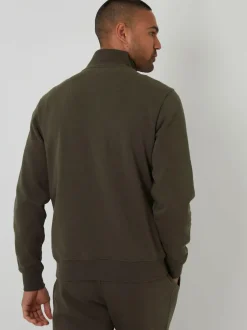 Threadbare Quarter Zip Neck Sweatshirts 2 Pack Black Hot