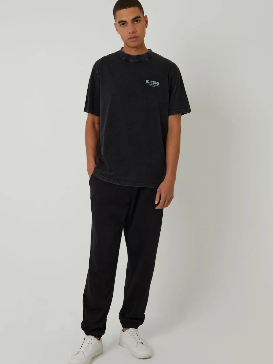 Threadbare Black Relaxed Fit Cuffed Joggers Sale