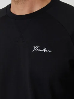 Threadbare Sweatshirts & Joggers Lounge 2 Piece Set Black Discount