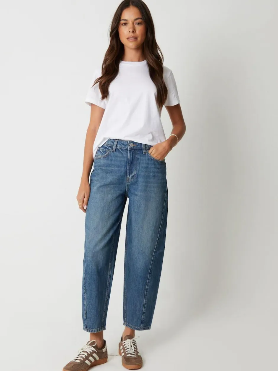 Threadbare Barrel Leg Jeans Blue Online