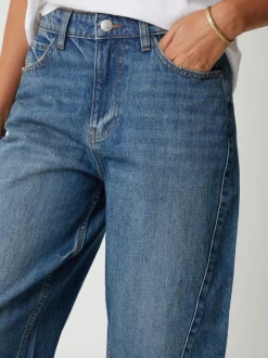 Threadbare Barrel Leg Jeans Blue Online
