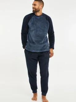 Threadbare Borg Pyjamas Set Blue Sale