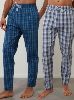 Threadbare Cotton Lounge Joggers 2 Pack Blue Outlet