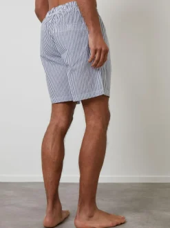 Threadbare Blue Stripe Cotton Poplin Lounge Shorts 3 Pack Outlet