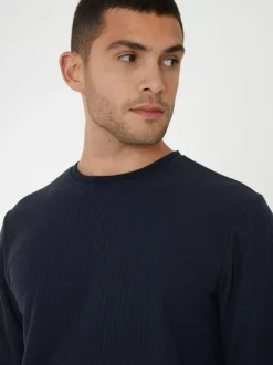 Threadbare Blue Waffle Textured Fleece Loungewear Set Discount