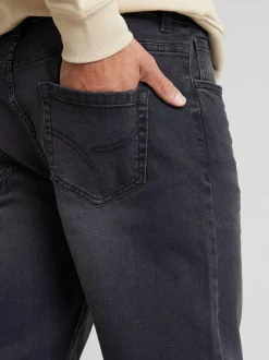 Threadbare Dark Grey Straight Fit Jeans With Stretch Hot