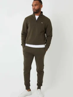 Threadbare Green Cotton Blend Joggers Discount