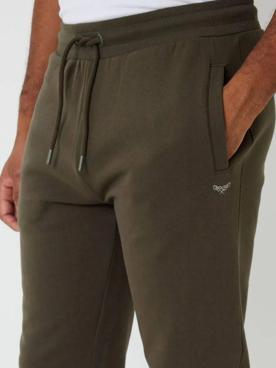 Threadbare Green Cotton Blend Joggers Discount