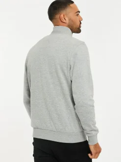 Threadbare Grey Light Quarter Zip Neck Sweatshirt Best