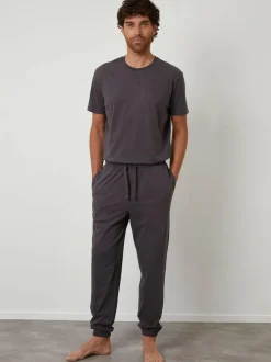 Threadbare Peached Cotton Pyjamas Set Grey Sale