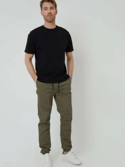 Threadbare Jogger Style Drawcord Trousers Khaki Outlet