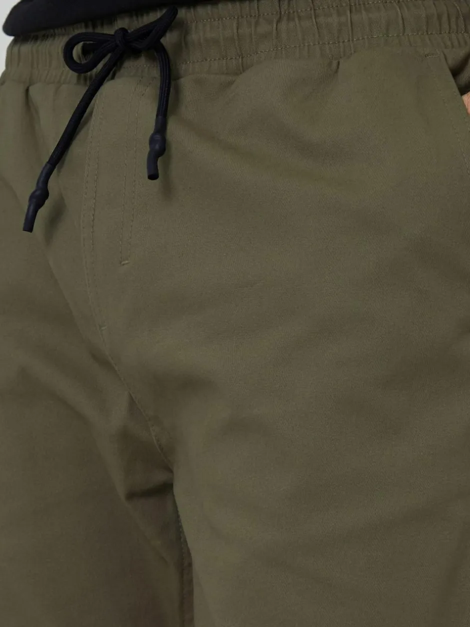 Threadbare Jogger Style Drawcord Trousers Khaki Outlet