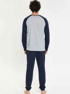 Threadbare Light Blue Blend Long Sleeve Pyjamas Set New