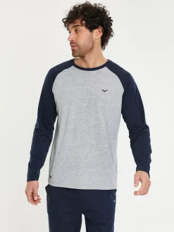 Threadbare Light Blue Blend Long Sleeve Pyjamas Set New