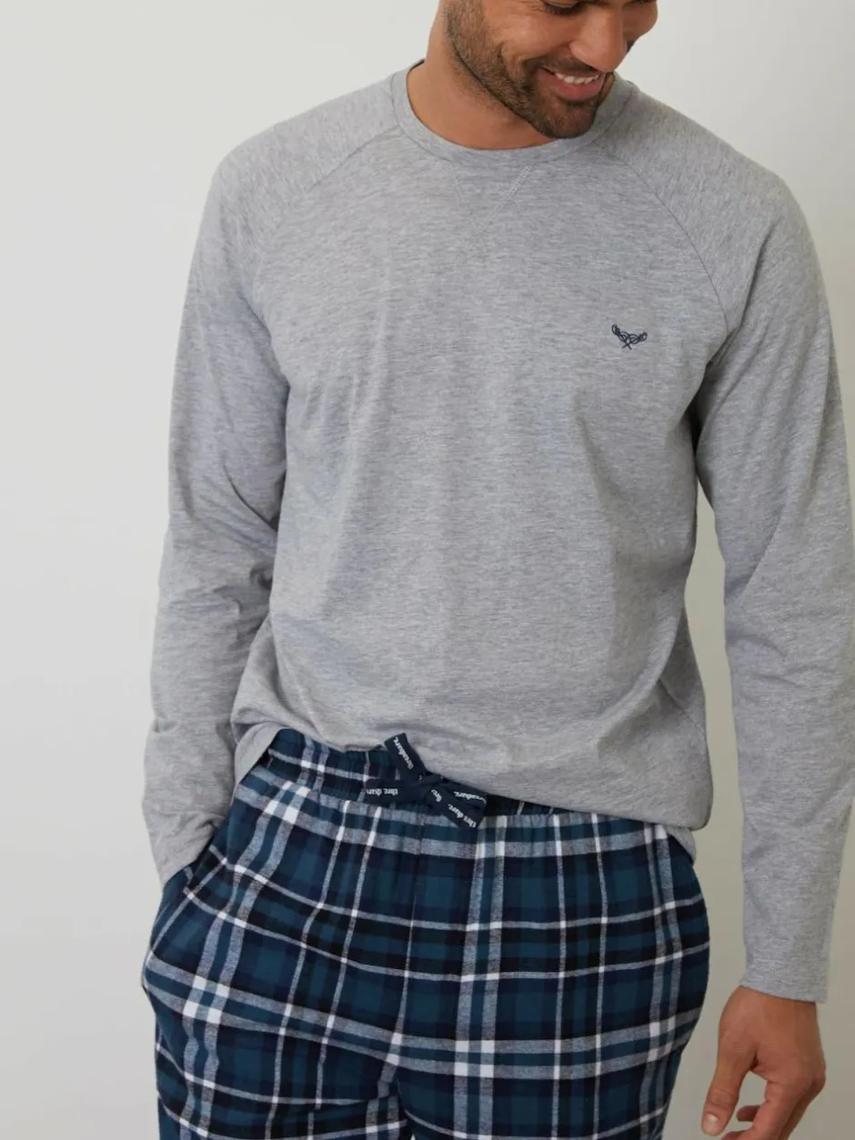 Threadbare Light Grey Blend Long Sleeve Pyjamas Set Hot