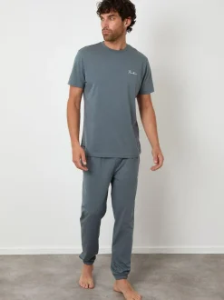 Threadbare Light Grey Pyjamas Set Outlet