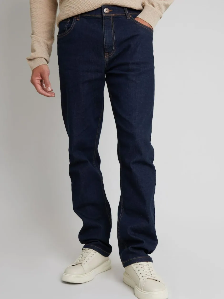 Threadbare Navy Blue Straight Fit Jeans With Stretch Online