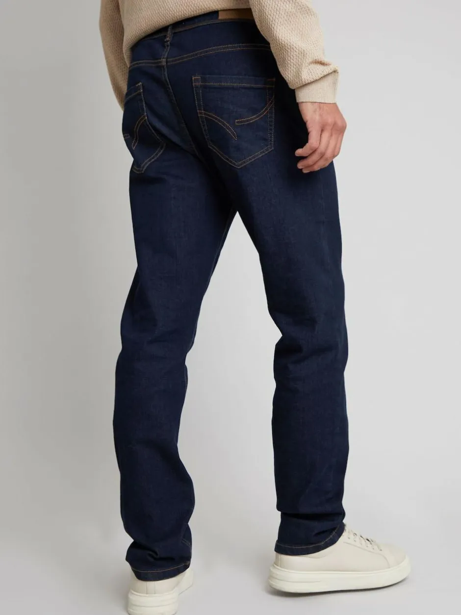 Threadbare Navy Blue Straight Fit Jeans With Stretch Online