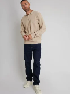 Threadbare Navy Blue Straight Fit Jeans With Stretch Online