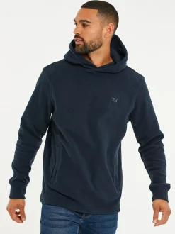 Threadbare Microfleece Overhead Hoodie Navy