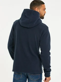 Threadbare Microfleece Overhead Hoodie Navy