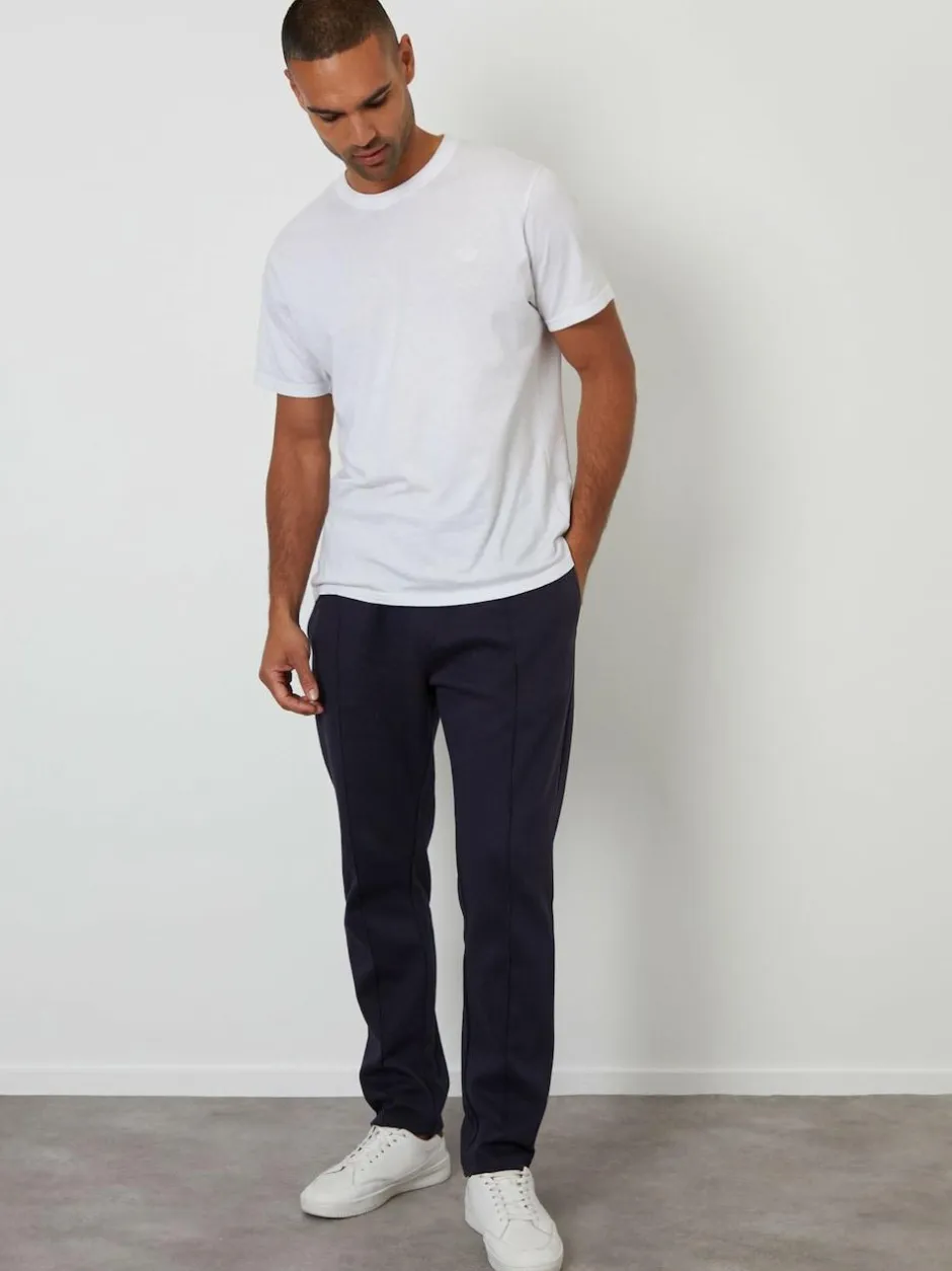 Threadbare Pintuck Pique Joggers Navy Discount