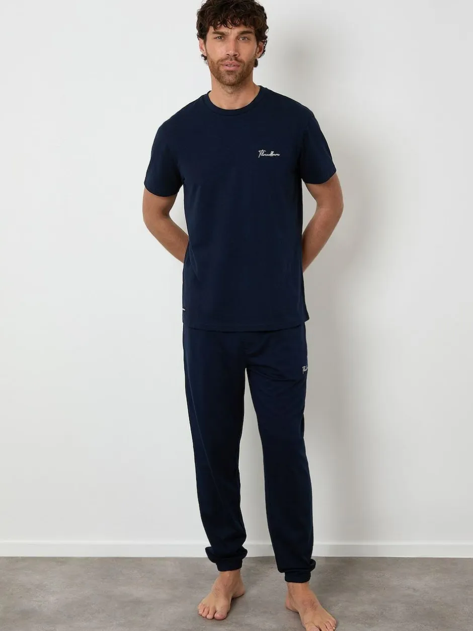 Threadbare Navy Pyjamas Set Best