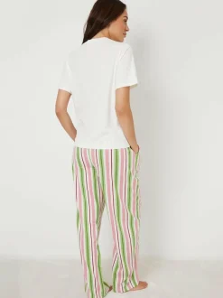 Threadbare Pink Graphic Print Short Sleeve Pyjamas Set Sale