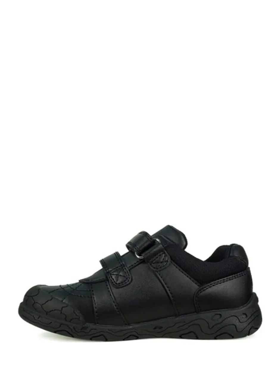 Toezone Boys Dex Dinosaur Print Black School Shoes Best