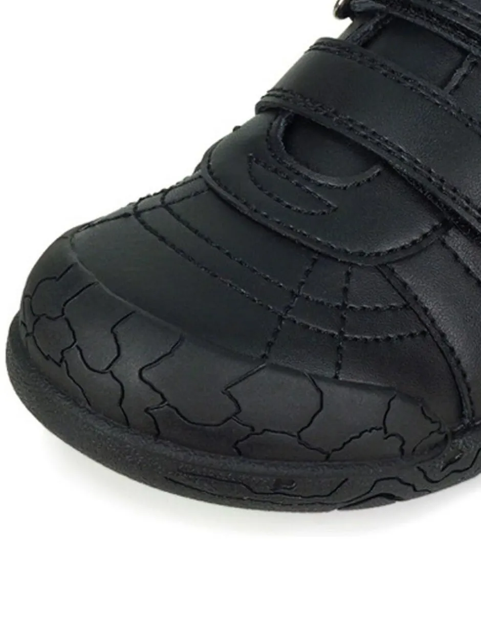 Toezone Boys Dex Dinosaur Print Black School Shoes Best