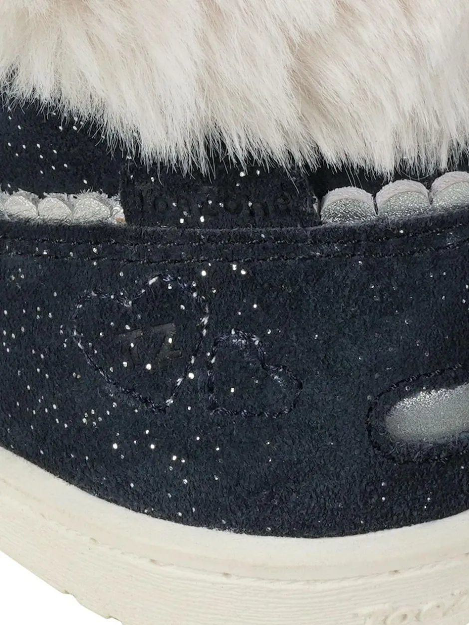 Toezone Girls Faith Suede Leather Faux Fur Zip Boots Freya Discount
