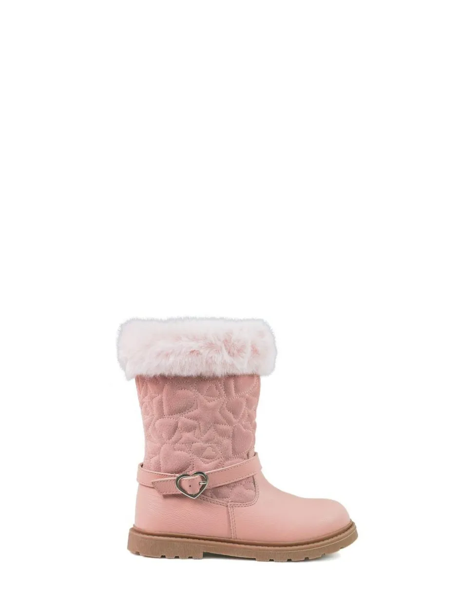 Toezone Lumi Faux Fur Zip Heart Buckle Boots Best