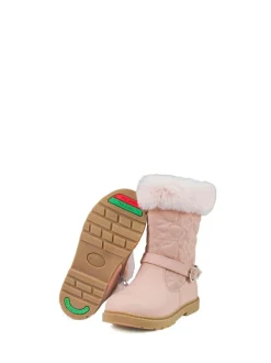 Toezone Lumi Faux Fur Zip Heart Buckle Boots Best