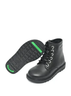 Toezone Storm Boys Leather Ortholite Ankle Black Boots Hot