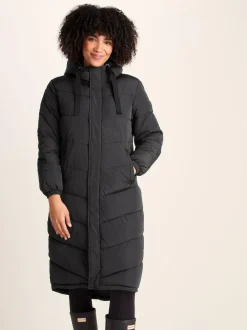 Tog 24 Raleigh Thermal Padded Hooded Long Coat Black Outlet