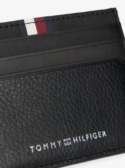 Tommy Hilfiger Black Business Corporate Leather Card Holder Sale