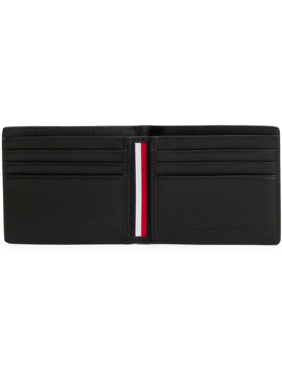 Tommy Hilfiger Black Woven Leather Wallet