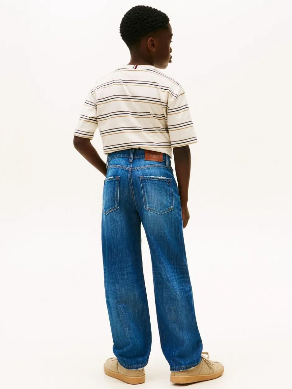 Tommy Hilfiger Blue Distressed Loose Jeans Online