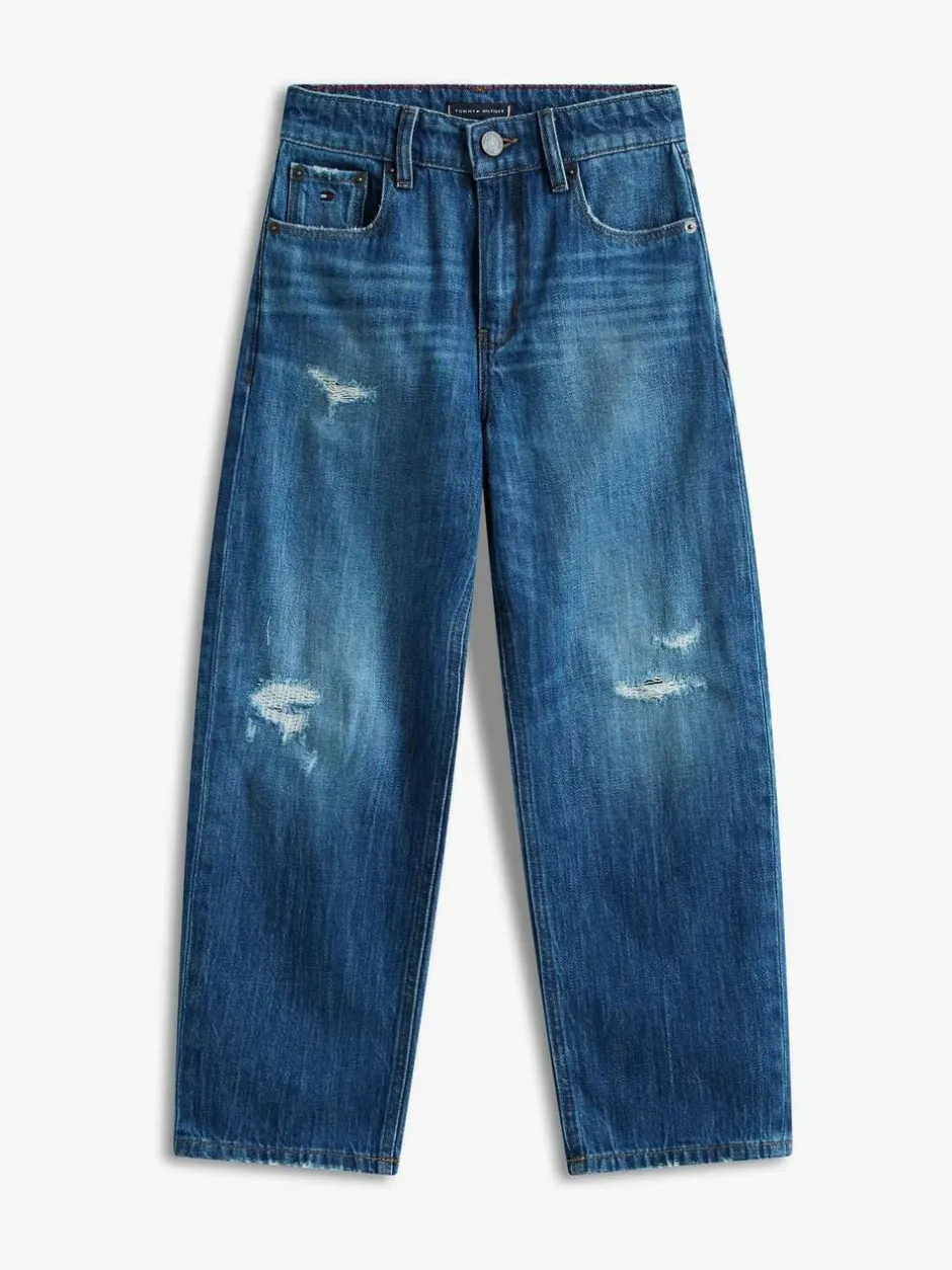 Tommy Hilfiger Blue Distressed Loose Jeans Online