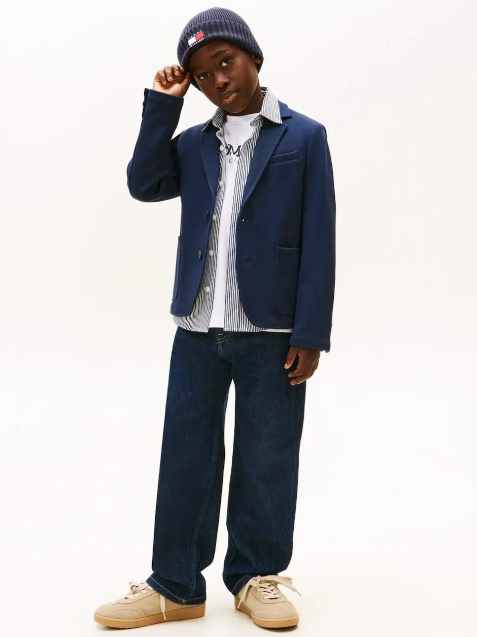 Tommy Hilfiger Blue Festive Pique Texture Regular Fit Blazer Clearance