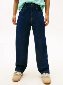 Tommy Hilfiger Blue Flag Embroidery Relaxed Jeans Discount