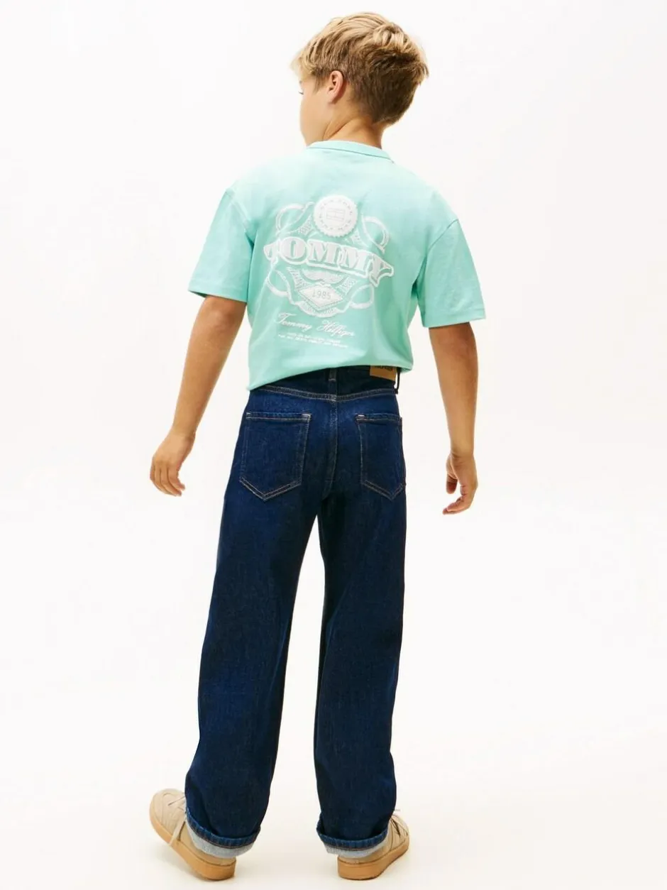 Tommy Hilfiger Blue Flag Embroidery Relaxed Jeans Discount