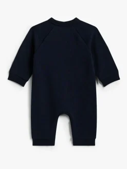Tommy Hilfiger Blue Logo Embroidery Terry Coverall Bodysuit New
